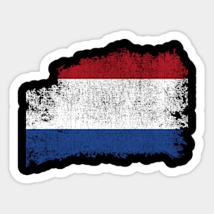 Distressed Holland Flag Netherlands Grunge Flag Sticker